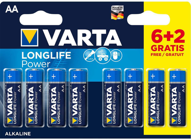 Varta Alkaline Batterij AA 1.5 V High Energy 8-Promotional