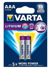 Varta Lithium Batterij AAA 2-Blisterkaart