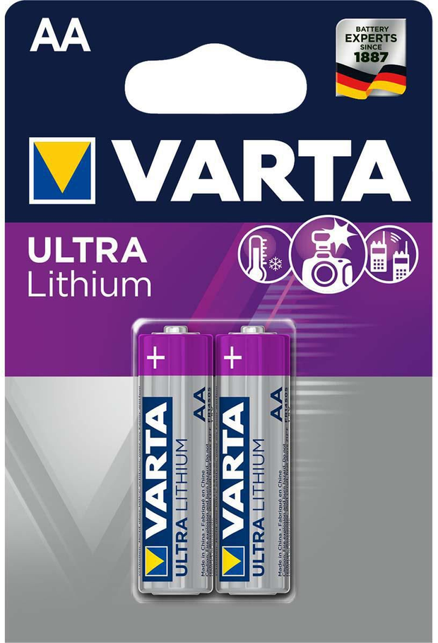 Varta Lithium Batterij AA 2-Blisterkaart