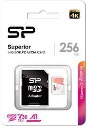 Silicon Power MicroSDXC Superior Pro C10 UHS-1 U3 V30 256GB