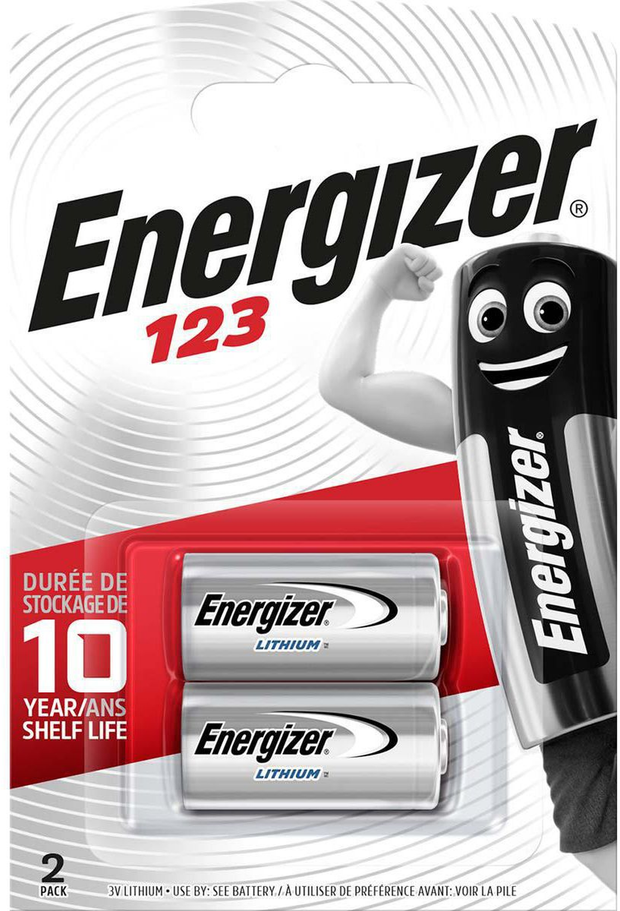Energizer Lithium Battery CR123A 3 V 2-BLISTER