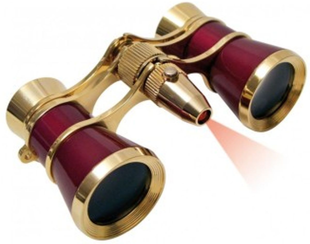 Braun Binocular Opera w/ LED 3x25 Gold/Burgundy