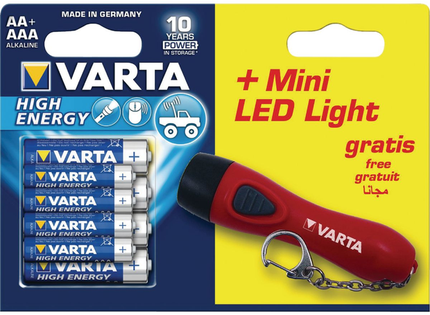 Varta 8 pack + Led Mini Light