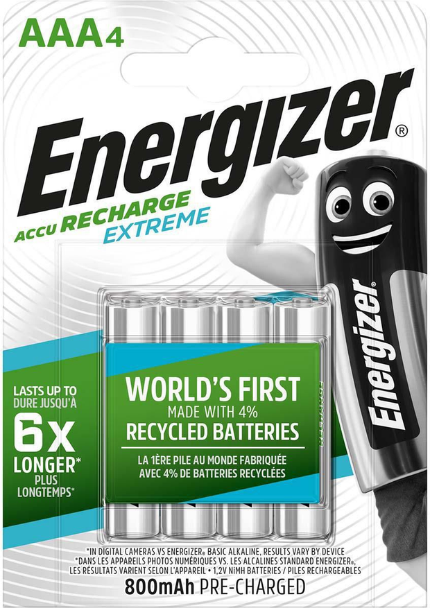 Energizer Oplaadbare NiMH Battery AAA 1.2 V Extreme 800 mAh