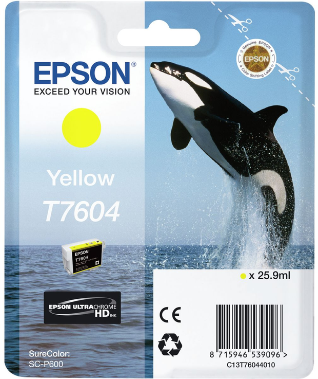 Epson T7604 Ink Cartridge Yellow High Capacity 25.9ml
