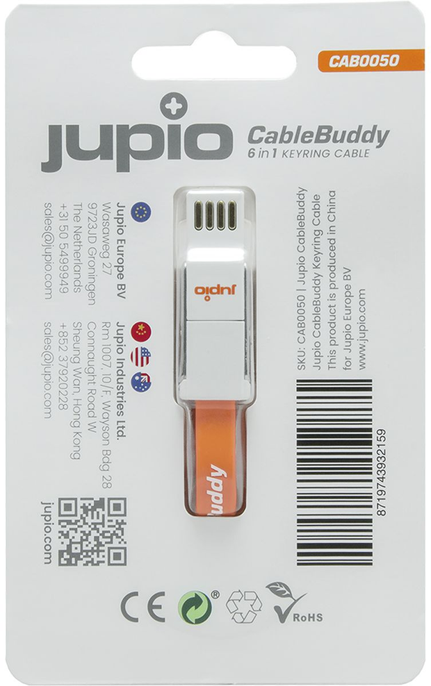 Jupio Cablebuddy 6 In 1 Keyring Cable